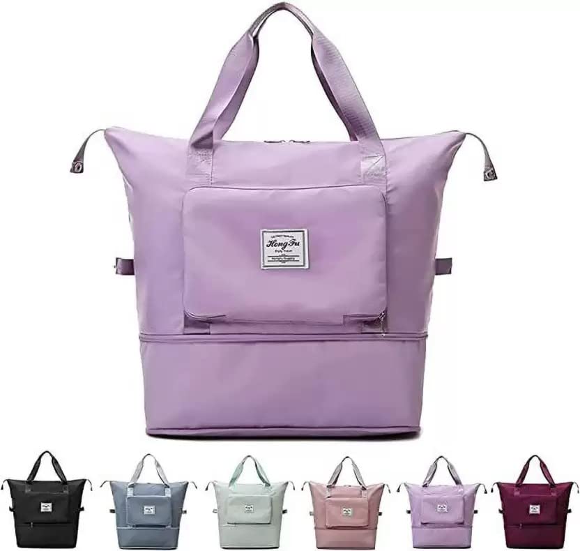 Bag Duffle Bags Waterproof for Travel Women Luggage Bags for Travelling Large Capacity Folding Bag Lightweight Weekender Shoulder Bag with Dry & Wet Pocket Tote Handbag Multicolour Bag Duffle Bags Waterproof for Travel Women Luggage Bags for Travelling Large Capacity Folding Bag Lightweight Weekender Shoulder Bag with Dry & Wet Pocket Tote Handbag Multicolour